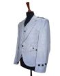 Grey Argyle Kilt Jacket and Vest Side