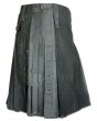 Grey Burning Men Utility Kilt Side
