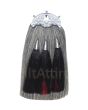 Grey Horse Hair Sporran with Black Red Tassels 