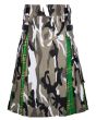 Irish Tartan and Urban Camo Utility Kilt