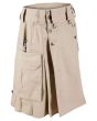 Khaki Combat Utility Kilt Side