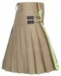 Khaki Firefighter Utility Kilt For Men Sides