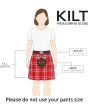 Ladies Wallace Tartan Kilt SizeChart