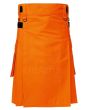 Leather Straps Halloween Orange Utility Kilt