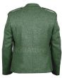 Lovat Green Wool Argyle Kilt Jacket with Vest Back