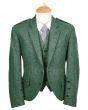 Lovat Green Wool Argyle Kilt Jacket with Vest Front