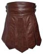 Mens Brown Roman Leather Kilt 