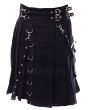 Modern Black Punk Utility Kilt