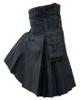 Modern Black Utility Kilt