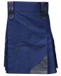Modern Blue Utility Kilt For Men