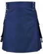 Navy Blue Fashion Utility Kilt Front