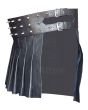 Premium Mini Studded Leather Kilt Side
