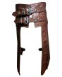 Premium Quality Studded Brown Leather Gladiator Kilt Side
