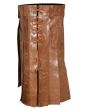 Premium Two-Tone Leather Kilt for Men Sides