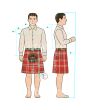 Prince Charlie Full Kilt Outfit SizeChart