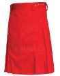 Red Color Latest Stylish Mens Utility Kilt