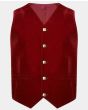 Red Velvet Highland Wedding Argyle Kilt Jacket and Waistcoat