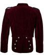 Red Velvet Prince Charlie Jacket With Waistcoat-Made To Measure Back
