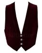 Red Velvet Prince Charlie Jacket With Waistcoat-Made To Measures