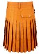 Saffron Tartan Utility Kilt Back