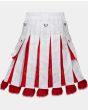Santa Claus Fur White & Red Christmas Kilt Back