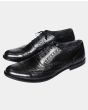 Scottish Black Brogue Kilt Shoes