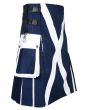 Scottish Flag Design Interchangeable Utility Kilt 
