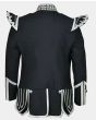 Scottish New 100% Wool Black Military Piper Drummer Doublet Tunic Jackets