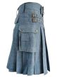 Sky Blue Denim Kilt
