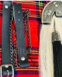 White Horse Hair Sporran With Black Tassels