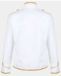 White Hussar Parade Jacket Mens Military and Army Drummer Musician Jacket