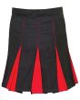 Women Black And Red Hybrid Utility Kilt Back