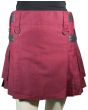 Womens Burgundy Utility Kilt 