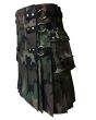 Woodland Camouflage Gothic Kilt Side