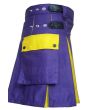 Yellow and Blue Hybrid Utility Kilt Sides